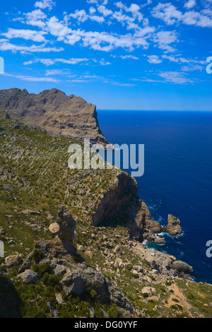 Mallorca, Cabo de Formentor, Formentor Cape, Serra de Tramuntana, Sito Patrimonio Mondiale dell'UNESCO, isola di Mallorca, Maiorca, Baleari Foto Stock