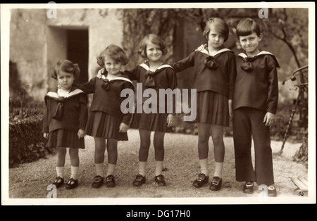 Foto Ak Prinz Heinrich, Irmengard, Hilda, Editha, Gabrielle von Bayern; Foto Stock