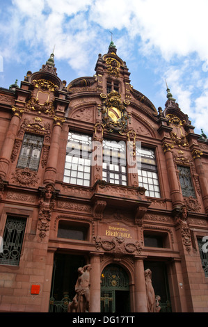 Biblioteca Universitaria (Universitätsbibliothek) da Josef Durm, 1905, Heidelberg, Baden-Württemberg, Germania Foto Stock