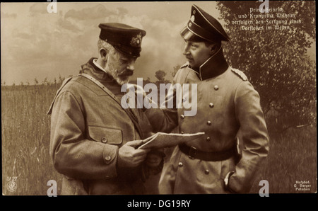 Ak Großadmiral Prinz Heinrich von Preußen mit dem Kronprinzen, NPG 5127; Foto Stock