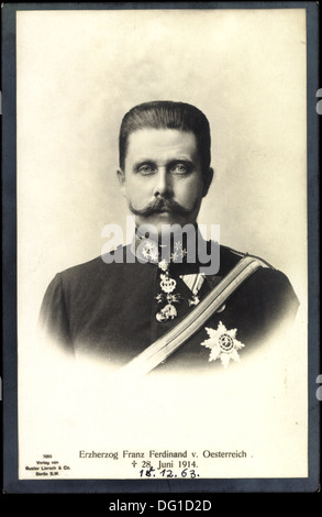 Ak Erzherzog Franz Ferdinand von Österreich, gest. 1914, Liersch 7055; Foto Stock