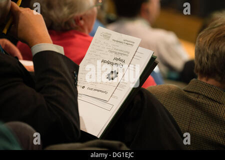 Aberystwyth Wales UK, Ottobre 11 2013 Plaid Cymru festa annuale conferenza Aberystwyth UK Credit: keith morris/Alamy Live News Foto Stock