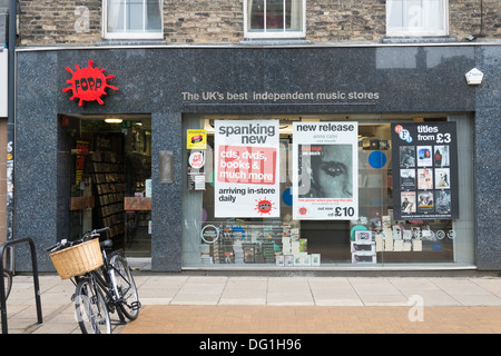 Il FOPP independent music store a Cambridge Regno Unito Foto Stock