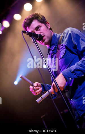 Milano Italia. Il 10 ottobre 2013. Il belga indie rock band BALTHAZAR apertura della mostra di editori a music club Alcatraz © Rodolfo Sassano/Alamy Live News Foto Stock