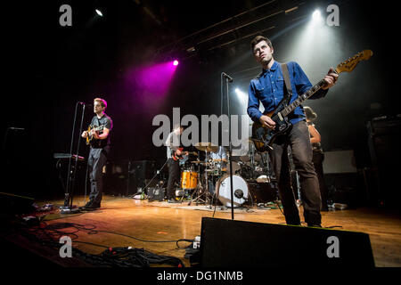 Milano Italia. Il 10 ottobre 2013. Il belga indie rock band BALTHAZAR apertura della mostra di editori a music club Alcatraz © Rodolfo Sassano/Alamy Live News Foto Stock