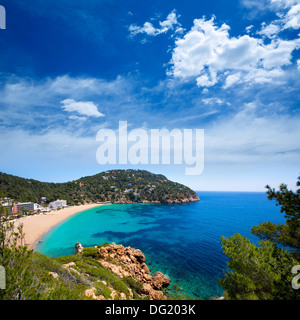 Ibiza caleta de Sant Vicent Cala San Vicente spiaggia San Juan a Isole Baleari Spagna Foto Stock