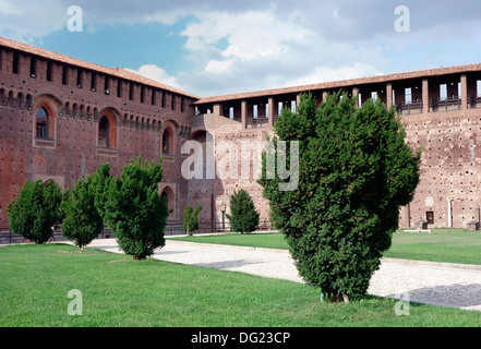 Il Castello Sforzesco di Milano Foto Stock