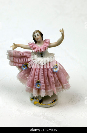 Porcellana di Meissen figura Foto Stock