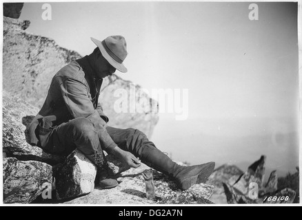 Lo scoiattolo studio su Wagner Butte, il Cratere foresta, Oregon, 1922 299205 Foto Stock