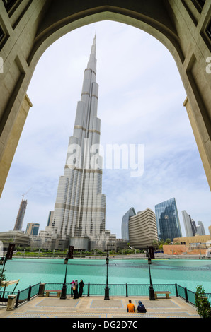 Il Burj Khalifa, Dubai, Emirati Arabi Uniti Foto Stock