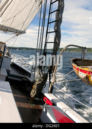 In pelo vela Penobscot Bay costa del Maine New England USA Foto Stock