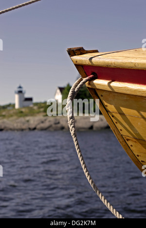 Barca a vela Penobscott Bay costa del Maine New England USA Foto Stock