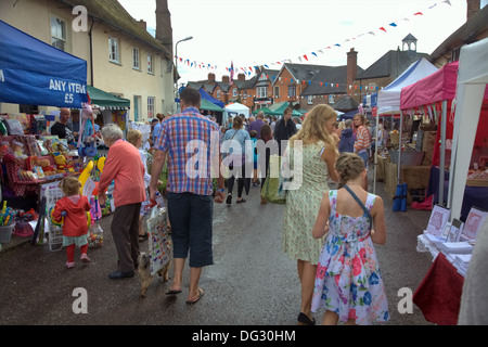 Silverton vicino a Exeter Devon annuale street mercato ai primi di agosto Foto Stock