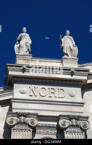 La gare du nord, stazione ferroviaria,l'esterno,edificio,Parigi,Francia Foto Stock