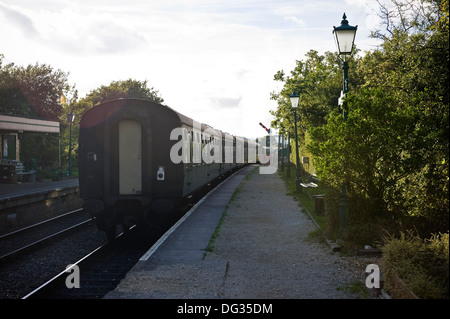 Harman Cross Station sulla ferrovia a Swanage, Dorset, Regno Unito Foto Stock