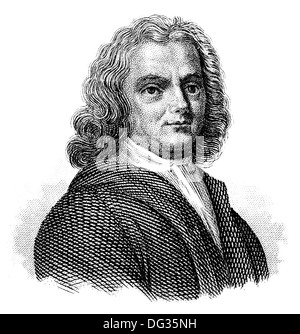 Herman Boerhaave, 1668 - 1738, un botanico Olandese, umanista e medico Foto Stock