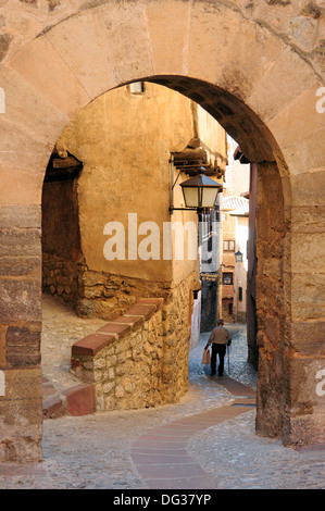 Albarracin, Teruel, Spagna. Un pittoresco borgo medievale. Foto Stock