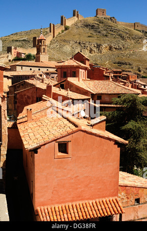 Albarracin, Teruel, Spagna. Un pittoresco borgo medievale. Foto Stock