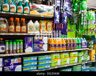 Home Depot prodotti per la pulizia del display del negozio, NYC Foto Stock