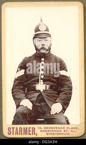 Victorian carte de visite fotografia del sergente di polizia Foto Stock