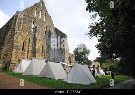 La tradizione inglese della battaglia di Hastings 1066 weekend all Abbazia di Battle Foto Stock