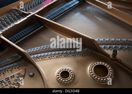 All'interno di un pianoforte Foto Stock