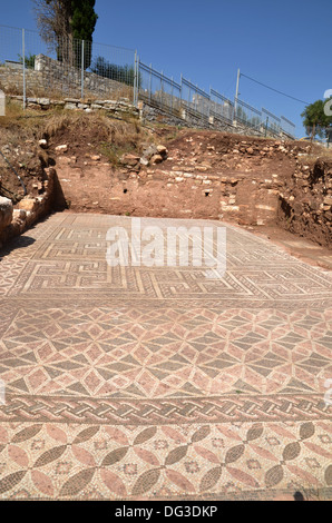 Pavimento a mosaico in antica messini numero 3370 Foto Stock