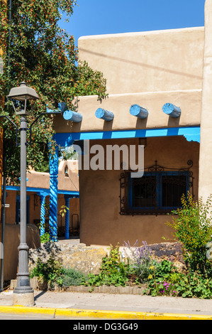 Adobe dettagli architettonici, Casa Benavides Inn, UAT New Mexico Foto Stock