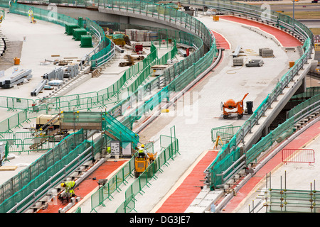 Il lavoro di espansione sul terminale due all aeroporto di Heathrow di Londra, Regno Unito. Foto Stock