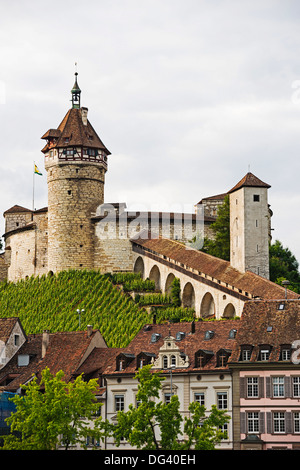 Il castello di Munot, XVI secolo fortezza, Schaffhausen, Svizzera, Europa Foto Stock