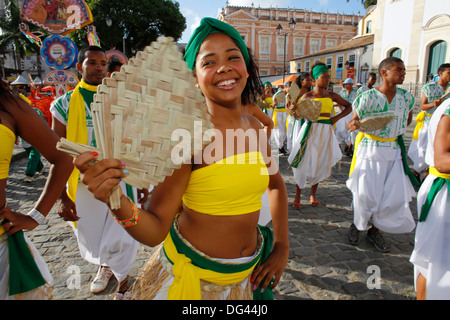 Il carnevale di Salvador nel Pelourinho, Bahia, Brasile, Sud America Foto Stock