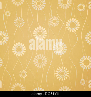 Modello senza cuciture con abstract fiori su sfondo della carta Foto Stock