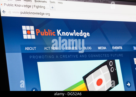 Screenshot della conoscenza pubblica homepage Foto Stock