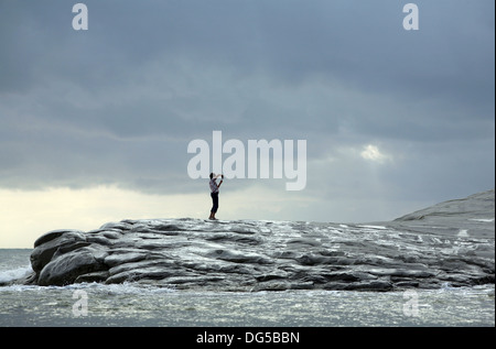 La Scala dei Turchi, vicino a Agrigento, Sicilia, Italia. Foto Stock