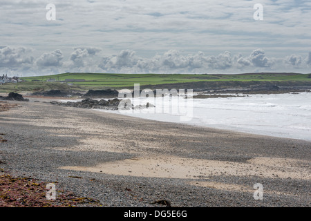 Vista da Porth Nobla, Rhosneigr, Isola di Anglesey, Galles del Nord Foto Stock