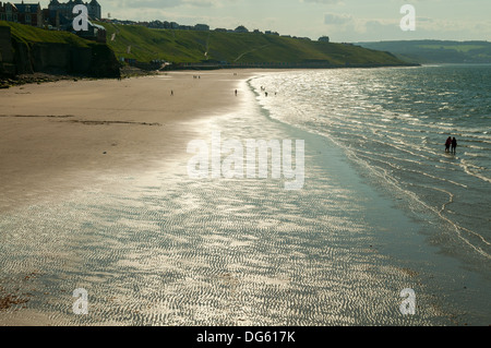 Spiaggia a Whitby, North Yorkshire, Inghilterra Foto Stock