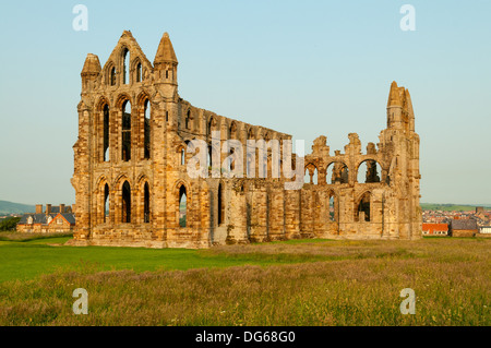 Whitby Abbey, Whitby, North Yorkshire, Inghilterra Foto Stock