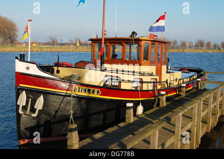 Classic towboat chiamato Dilles Roermond, Paesi Bassi Foto Stock