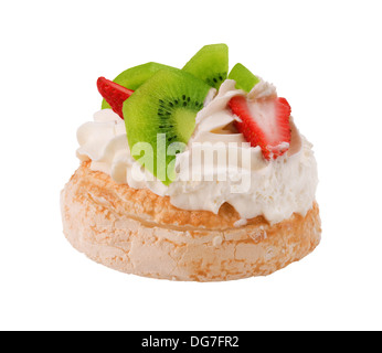 Famoso australiano Pavlova dessert con fragole e kiwi Foto Stock