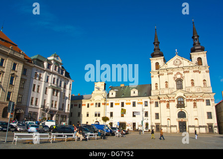 Sv Ignac chiesa Masarykovo namesti città vecchia città di Jihlava Vysocina regione centrale di Moravia Repubblica Ceca Europa Foto Stock