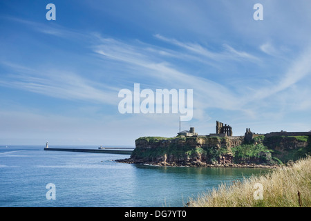 Priorato di Tynemouth e stazione di guardacoste, Tynemouth Foto Stock