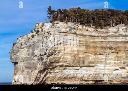 Pictured Rocks Rocks National Lake Shore in Michigan' s Penisola Superiore sulle rive del lago Superior, questo è Indian Head Foto Stock