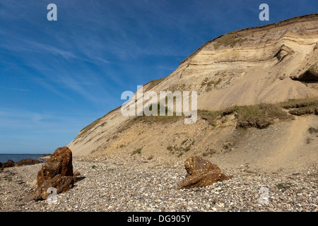 La formazione di scogliera Salgjerhoj sull isola di Mors, Danimarca. Foto Stock