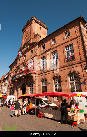 Elk213-1398v Francia, Alsazia, Wissembourg, Municipio Foto Stock