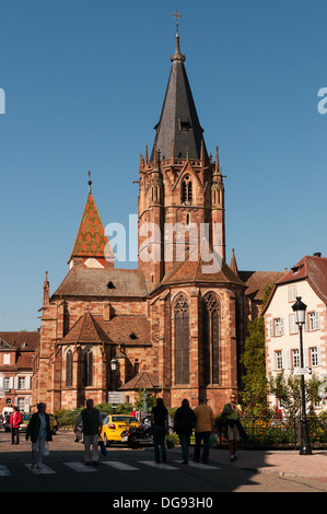 Elk213-1412v Francia, Alsazia, Wissembourg, St Pierre et St Paul Foto Stock