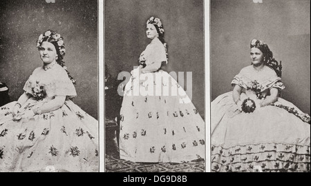 Mary Ann Lincoln, née Todd, 1818 - 1882. La moglie del sedicesimo presidente degli Stati Uniti Abraham Lincoln. Foto Stock