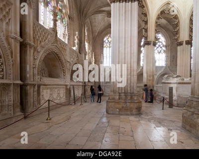 Fondatori" Cappella del Monastero di Santa Maria da Vitória (aka Monastero di Batalha), Batalha, Portogallo Foto Stock