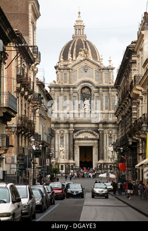 Cattedrale di Santa Agata, Catania, Sicilia, Italia. Foto Stock