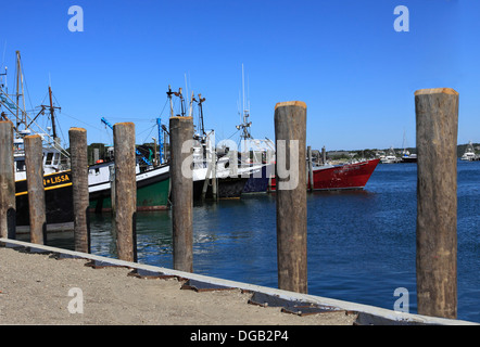 Commerciale barche da pesca Porto di Montauk Long Island New York Foto Stock