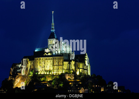 Mont-Saint-Michel (abbazia benedettina). La Normandia. Francia Foto Stock